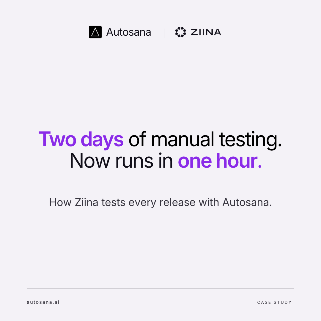 How Ziina Cut Regression Testing Time by 90%